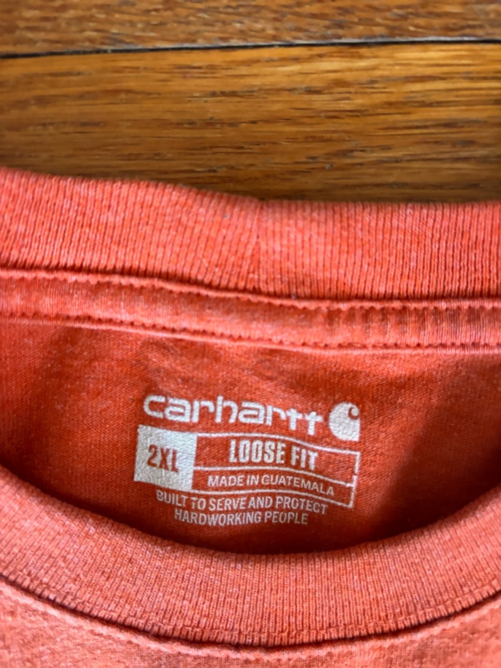 Carhartt Pocket Tee Orange loose fit size 2xl - Picture 3 of 4